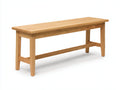 Banc 180×38×45 cm - chêne naturel clair - assise longue avec piètement droit pour salle à manger