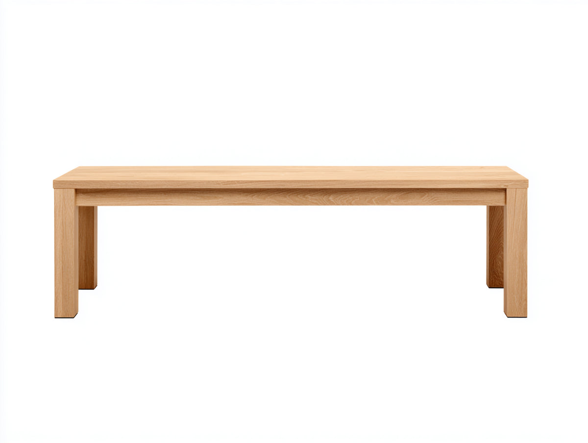 Banc 200×40×45 cm - chêne naturel finition miel - assise longue minimaliste pour salle à manger