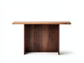 Console 150×40×78 cm - bois noyer brun - plateau large et base droite minimaliste pour chambre à coucher
