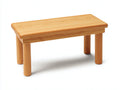 Banc 160×42×46 cm - bois naturel miel - plateau arrondi avec pieds cylindriques pour salle à manger