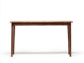 Console 160×36×80 cm - noyer foncé naturel - plateau fin et structure épurée pour chambre à coucher
