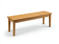 Banc 190×42×46 cm - bois chêne clair structure droite - design naturel fonctionnel pour salle à manger